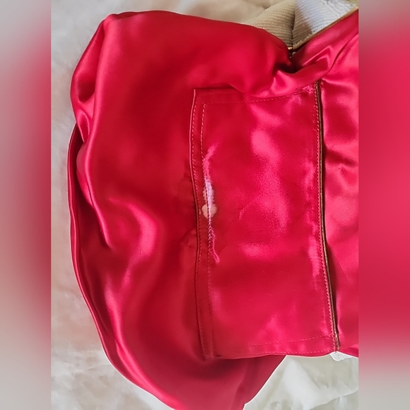 Morabito Vintage glass micro beaded Bag Lined in red Silk. Made In France. - Picture 2 of 16